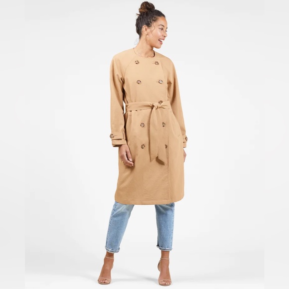 NWOT Outerknown Baker Trench Coat Sandy Size Small - Picture 2 of 12